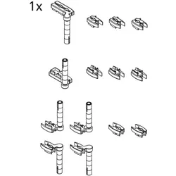 Kermi Gelenke 2533869 für Falttür V2 FW2/V2 TS1, silber hochglanz, Ersatzteilset