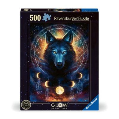 Erwachsenenpuzzle 500 Teile - Leuchtender Wolf
