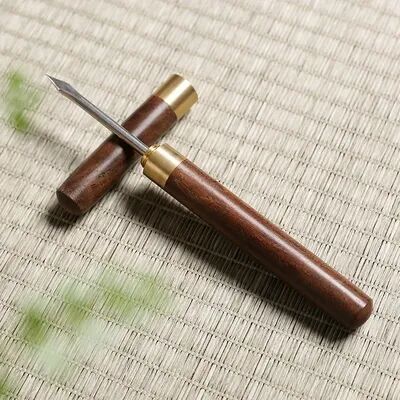 Smart Shopping Spot Rosewood Tea Set Accessories, Sandalwood Tea Needle Handmade, Small Ebony Stainless Steel Needle ebony