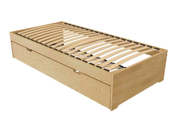 Lit gigogne 90x190 Malo pin massif 90x190 Miel