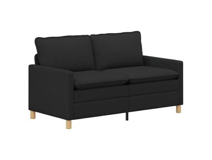 Todiikf 2-Sitzer Sofa Stoff Zweisitzer Couch Metallrahmen Schwarz 156 cm Modernes 2-Sitzer Polstersofa mit abnehmbaren Kissenbezügen und flachen Armlehnen für Wohnzimmer oder Büro.