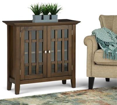 "WYNDENHALL Freemont Solid Wood Transitional Low Storage Media Cabinet - 32""w x 14""d x 31"" h"