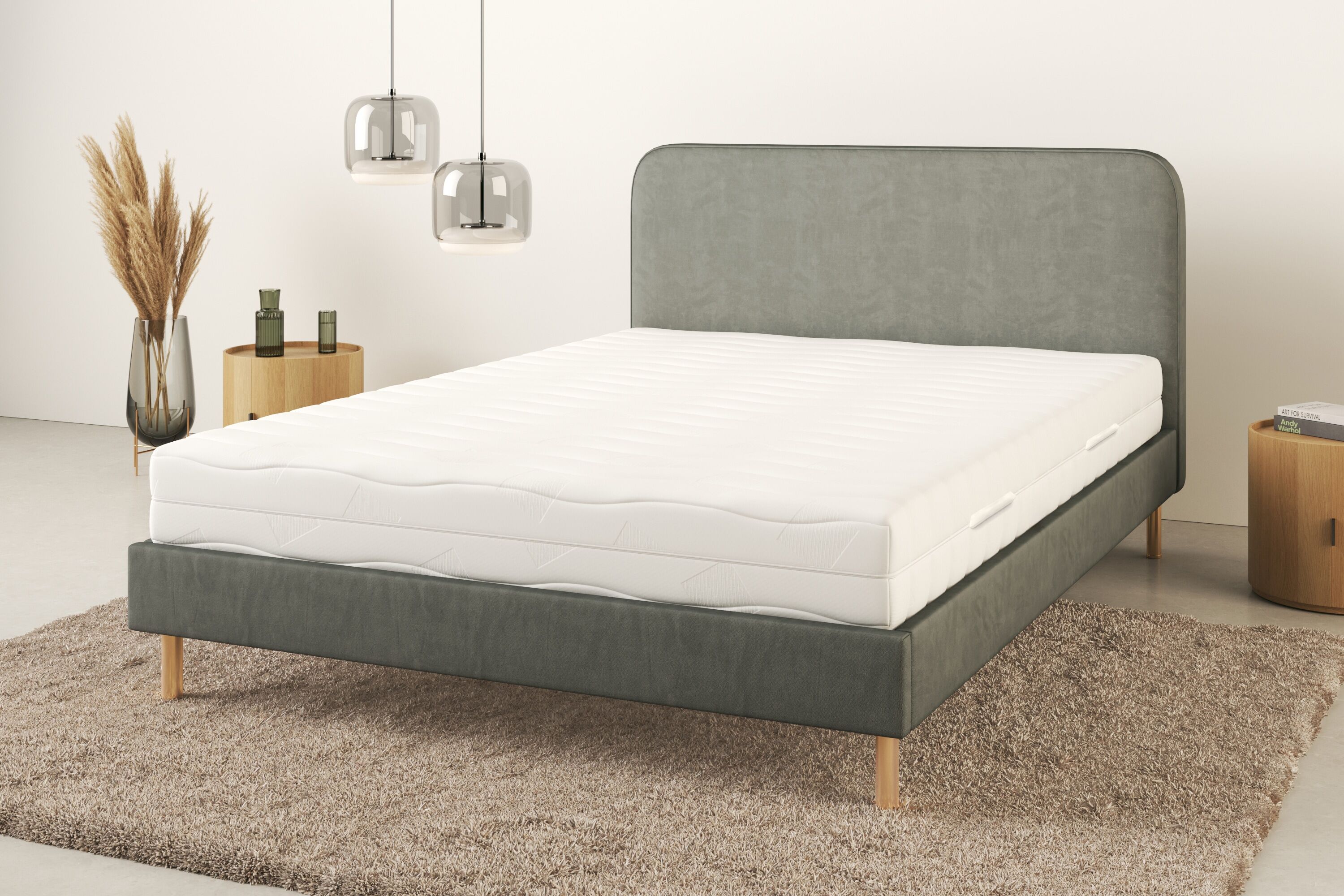 Komfortschaummatratze GOODPRODUCT "Lasse, Matratze 90x200 cm, 140x200 cm & weitere Grössen, in H2-H4", transparent (weiß), B:80cm H:22cm L:200cm, Bezug: 60% Polyester, 40% Lyocell. Steppfüllung: 100% Polyester, Matratzen, Komfortschaummatratze, Stiftung W