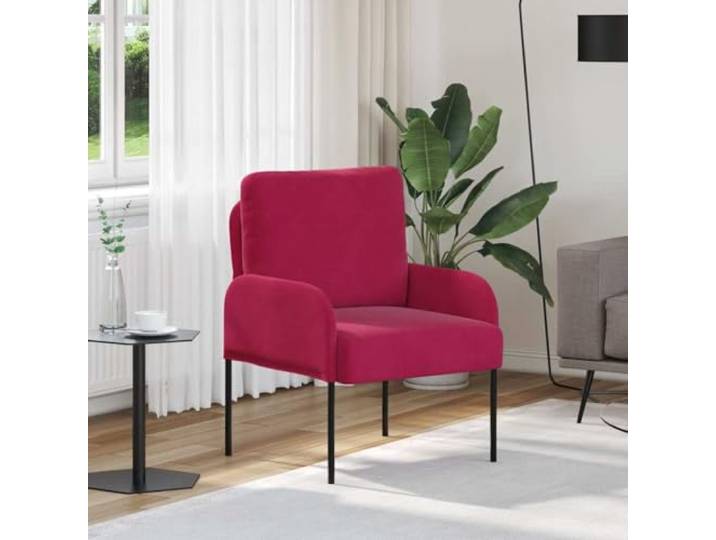 ZQQLVOO Sofa Mit Kissen 55cm Weinrot Polyester Metallbeine, Abriebfest, Leicht Zu Reinigen, Modernes Design