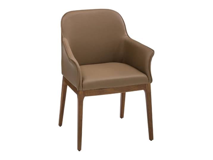 Armlehnstuhl Naima, Johann Jakob, beige, Leder