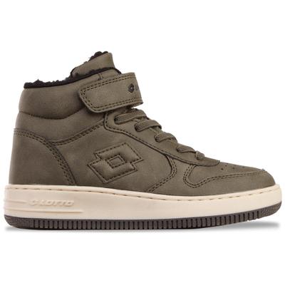 Sneaker LOTTO, Kinder, Gr. 32, grün (olive, schwarz), Synthetik, Schuhe Sneaker, - mit kuschelig-wärmendem Futter