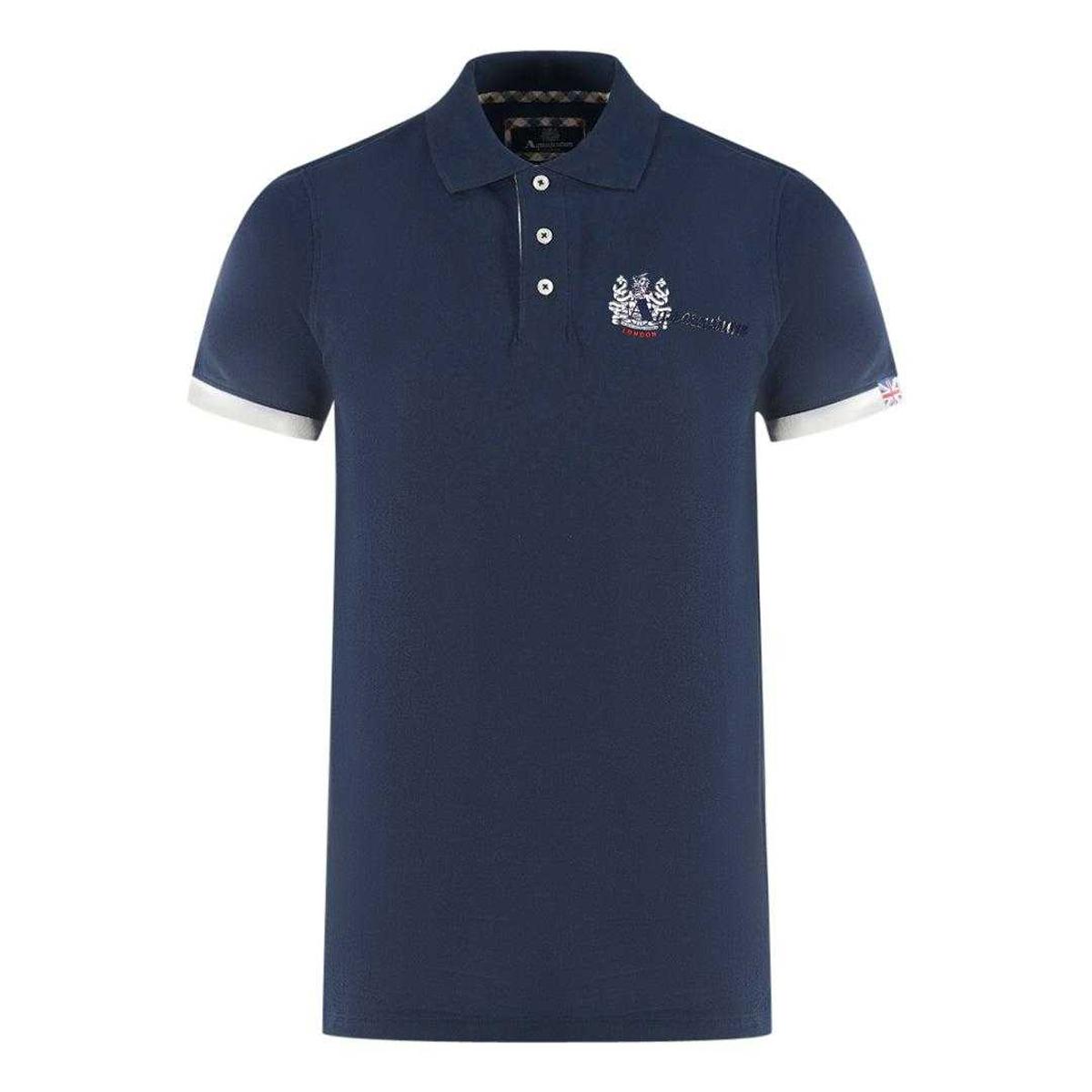 Aquascutum Volwassen unisex London Aldis Poloshirt (Marine)
