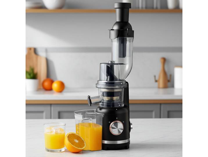 Slow Juicer - Entsafter, 300 W, schwarz-roségold