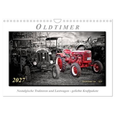 Oldtimer - nostalgische Traktoren und Lastwagen (Wandkalender 2027 DIN A4 quer), CALVENDO Monatskalender