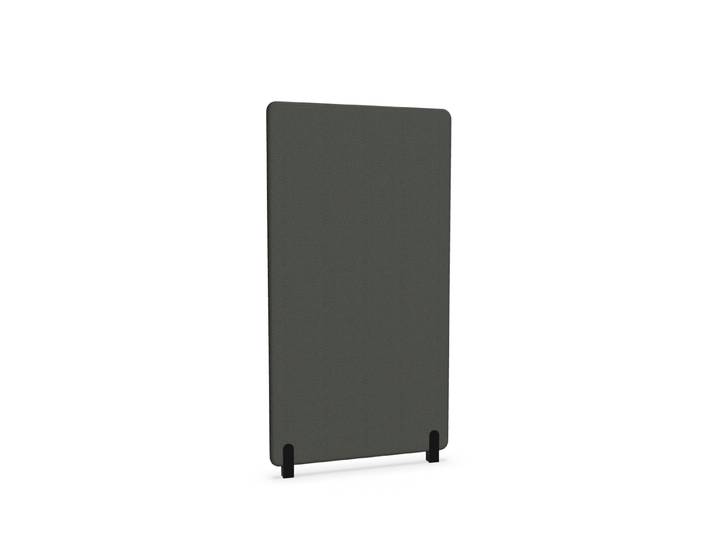 Trennwand Mdd Sonic 90x165 cm, Distanzfüsse, Schwarz/Schwarz, Neu