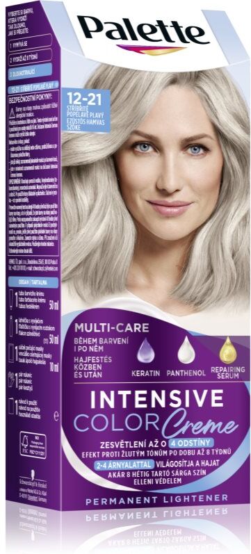 Schwarzkopf Palette Intensive Color Creme Permanent-Haarfarbe Farbton 12-21 Silver Ash Blonde 1 St.