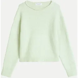 Strickpullover mit überschnittenen Schultern 4057-Light Green_Multi_01 S