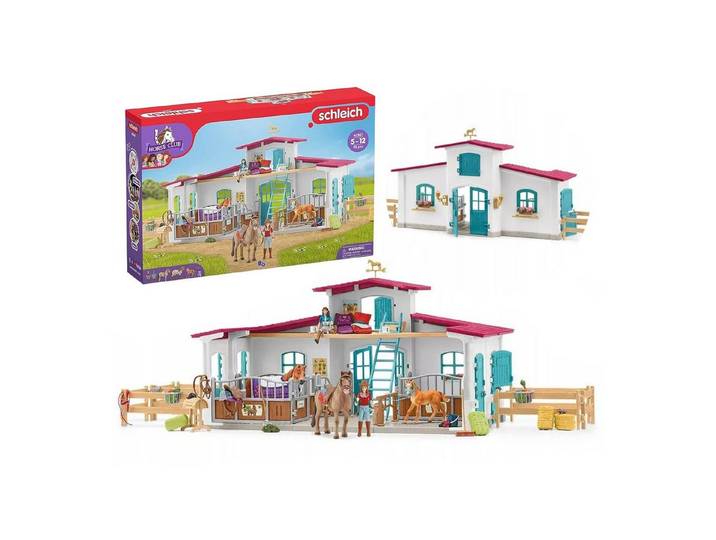 Schleich® Spielfigur Schleich Horse Club - Pferdesportzentrum + Zubehör, Figurenset