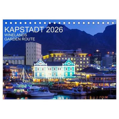 Kapstadt, Winelands und Garden Route (Tischkalender 2026 DIN A5 quer), CALVENDO Monatskalender