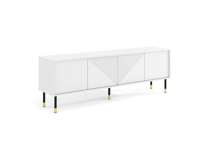 Petits-meubles Tv-Möbel Aglaé Weiß, 180x61x40 cm, Wohnzimmer, TV Möbel, TV-Ständer