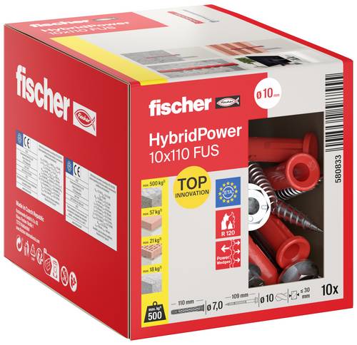 Fischer 580833 HybridPower 10 x 110 FUS (10) 2-Komponenten-Dübel 110mm 10mm 10St.