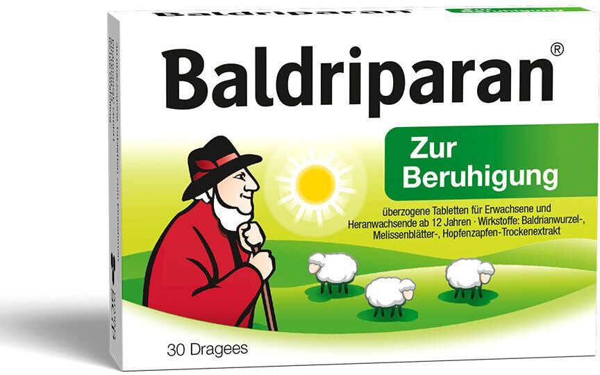 Baldriparan zur Beruhigung überzogene Tabletten 30 St Überzogene