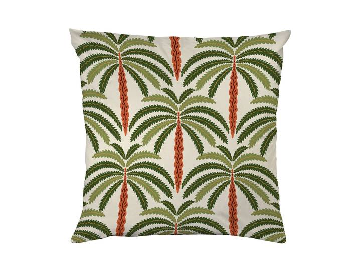 Dekokissen QUEENCE Palmen Urlaub , beige (bedruckt), B:40cm L:40cm, Polyester, Dekokissen_Sitzkissen_Kissenhüllen, Dekokissen, Beidseitig bedruckte Kissenhülle, Kissen 40x40cm, inkl. Reissverschluss