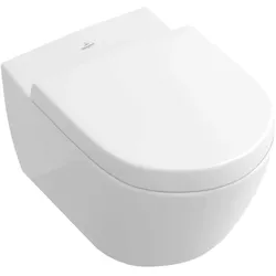 Villeroy & Boch, Toilette + Bidet, Tiefspl-WC Subway 2.0 DirectFlush offener Splrand wei wandhngend mit Beschichtu