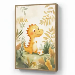 NACHTTISCHLAMPE MIT AKKU Dino - Fußball - Orange 60x90 cm
