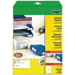 Sigel, Etiketten, Etiketten