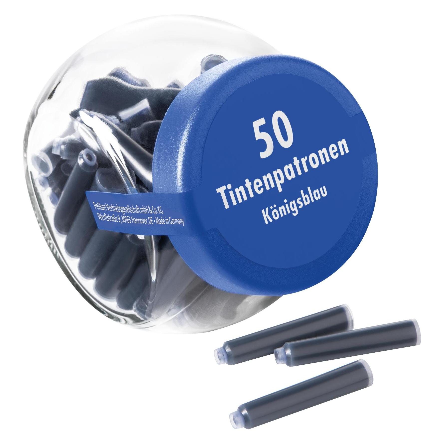 Pelikan Tintenpatrone im Glas (Blau, 50 Stk.) (104406)