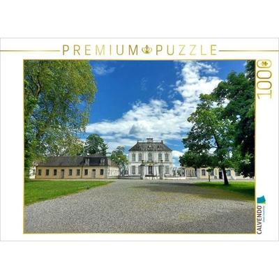 CALVENDO Puzzle Das Rokoko-Jagdschloss Falkenlust im rheinischen Brühl | 1000 Teile Lege-Größe 64x48cm Foto-Puzzle für glückliche Stunden