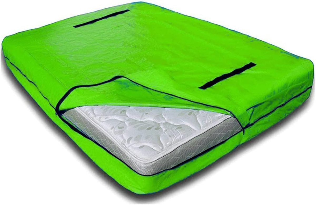 Herbruikbare waterdichte matraszak voor verhuizen en opslag voor volwassenen, B/D/H: 208,3 x 106,7 x 38,1 cm