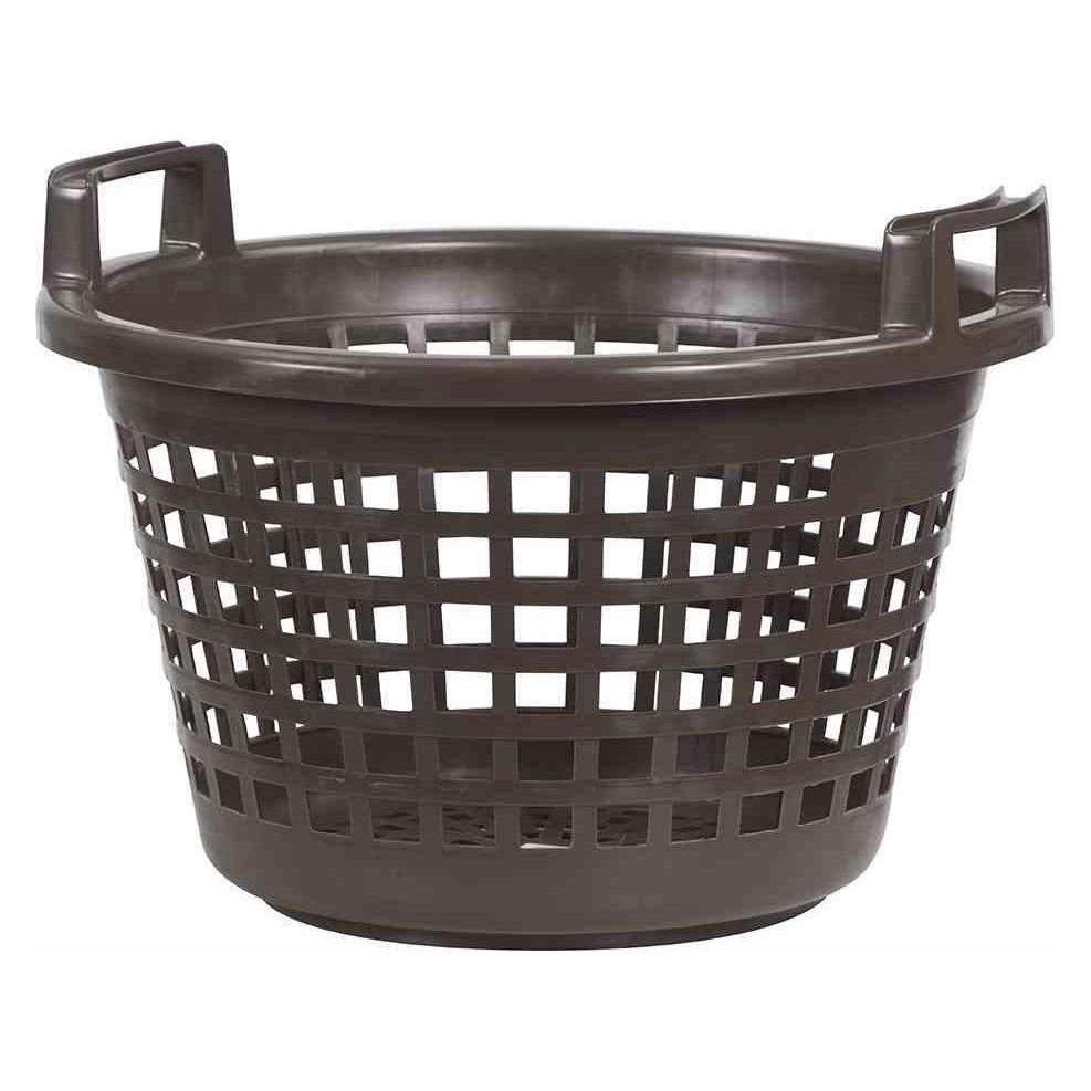 H.G-Deko Kartoffelkorb aus Kunststoff in braun, Ø 43x24 cm, rund (45 l) (496/15)