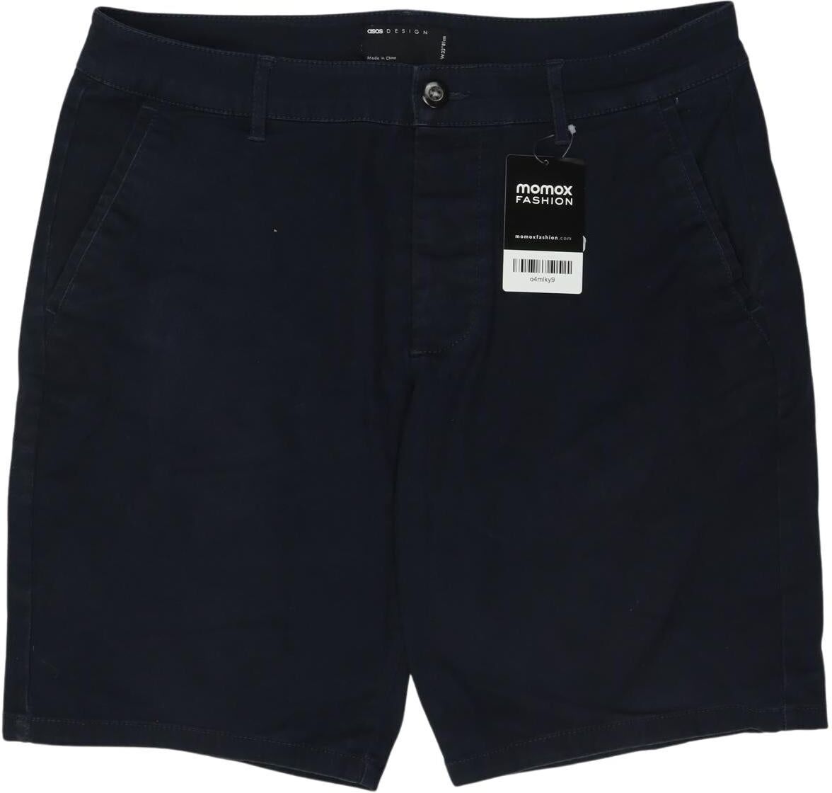asos Herren Shorts, Marineblau, Gr. W32, Baumwolle / Elasthan - Second Hand