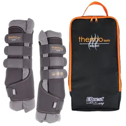 EQuest Thermo Boots schwarz, 2er Set - Gamasche für Pferde, M Vollblut/Cob
