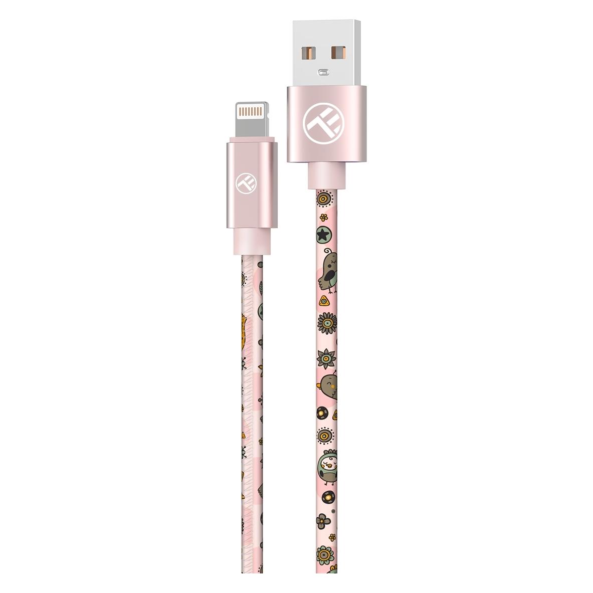 Tellur Graffiti USB to Lightning cable 3A 1m pink (1 m, USB 3.2 Gen 1, 15 W) (TLL155621)