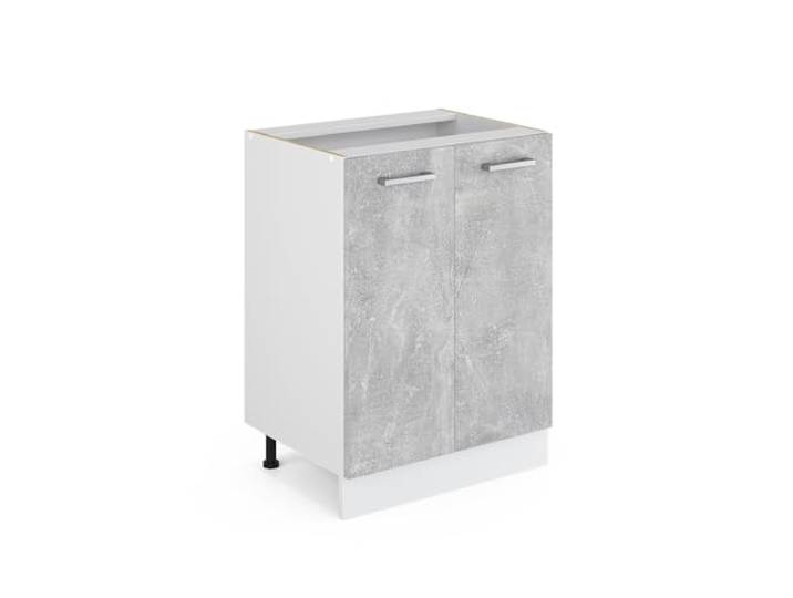 Vicco Unterschrank R-Line, Beton, 60 cm mit Türen, ohne Arbeitsplatte, zur Aufbewahrung von Haushaltsutensilien und Reinigungsmitteln