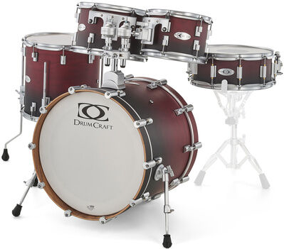 DrumCraft Series 6 Studio Set SBR Satin Black To Red Fade