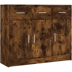 vidaXL Sideboard Räuchereiche 91x28x75 cm Holzwerkstoff