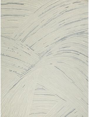 Exquisite Rugs Entro hand-tufted New Zealand Wool Silver/Ivory Area Rug