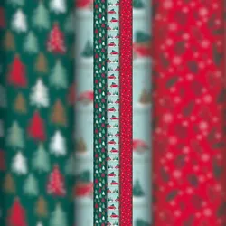 Clairefontaine 60x Geschenkpapierrollen Alliance 57g 2x0,70m, Erwachsene Weihnachten - Sortierung 211932C