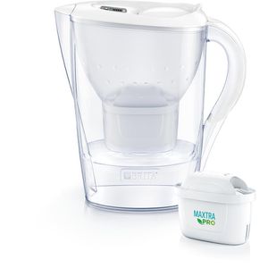 Brita Wasserfilter-Kanne Marella Cool, 2,4 Liter, aus Kunststoff, weiß, inkl. 1 Filterkartusche