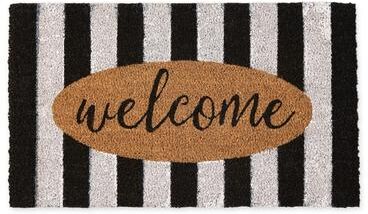 DII Welcome Cabana Stripes Doormat 17x29