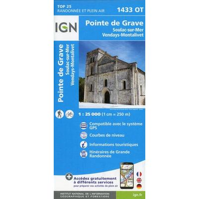 Soulac-sur-Mer 1:25 000, Karte von 1433OT, IGN Frankreich, 978-2-7585-4266-7