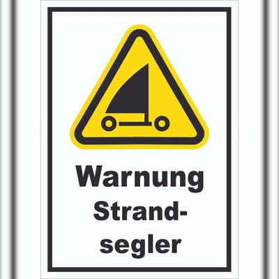 HB-Druck Schild Warnung Strandsegler A1 (594x841mm)