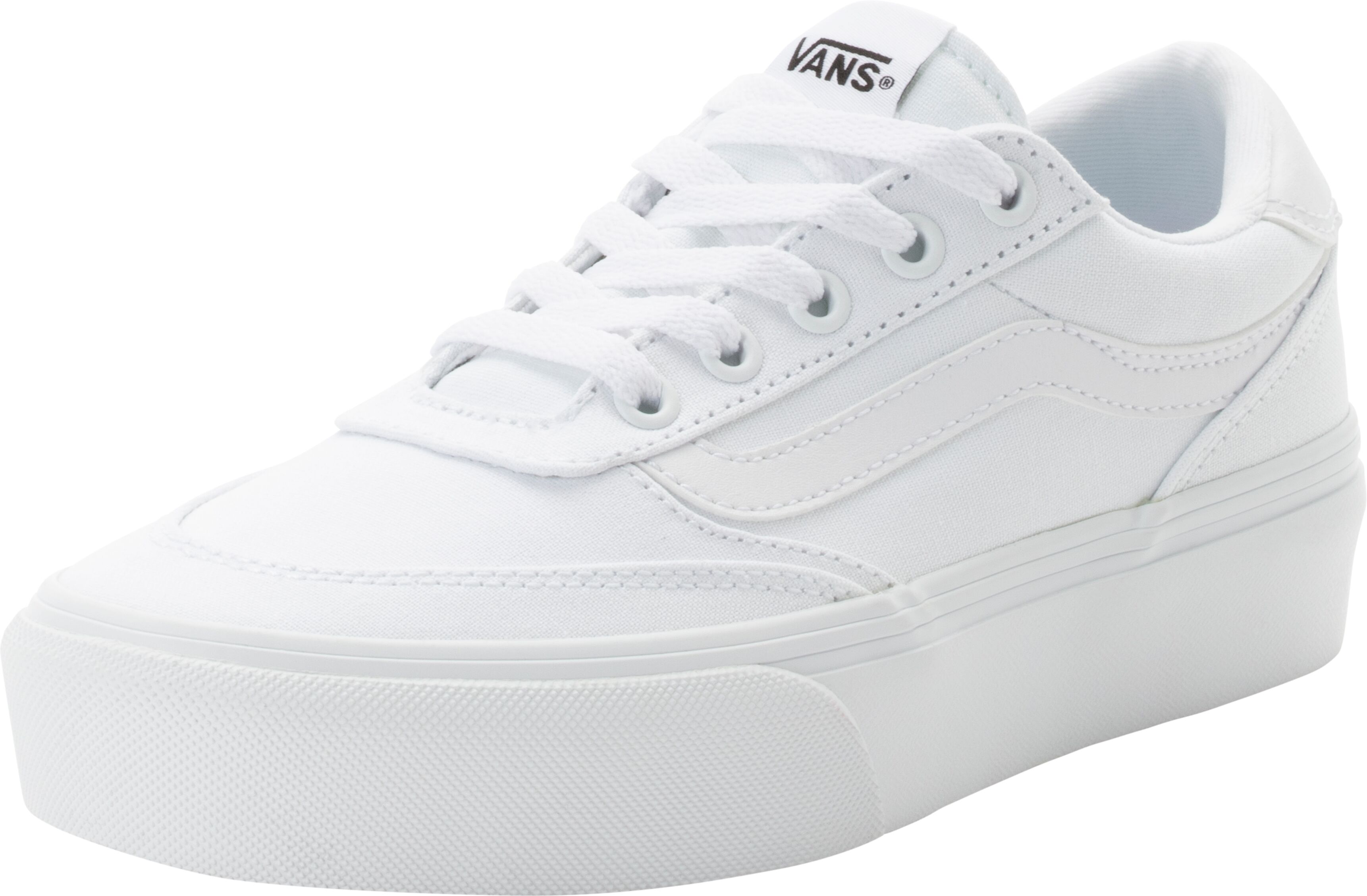 Sneaker VANS "Brooklyn LS Platform", Damen, Gr. 39, weiss (www, canvas weiß, weiß), Textil, Schuhe Sneaker www, canvas weiß, weiß 39