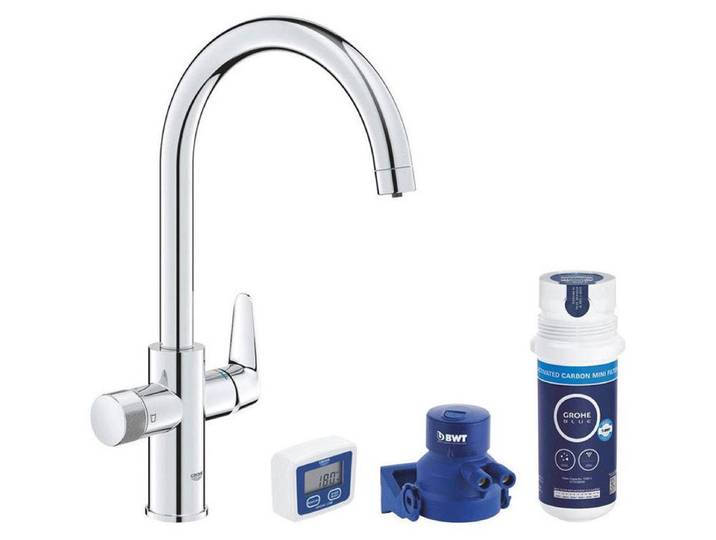 GROHE GROHE Blue Pure chrome mitigeur d'évier avec fonction filtre 30593000