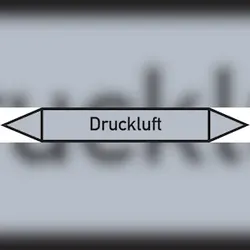 Rohrleitungskennzeichen Druckluft - 270x37 mm Folie selbstklebend