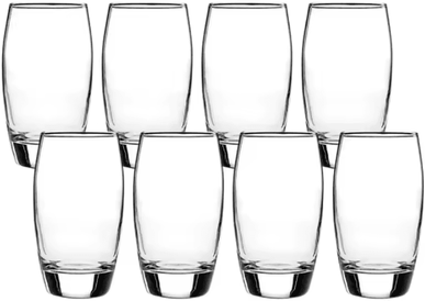 Uplift Curations Ellendale Drinking Glass Set Of 8 Heavy Base Clear Glassware Set Durable Dishwasher Safe Drinking Cups Ellendale Drinking Glass Set Of 8 Heavy Base Clear Glassware Set Durable Dishwasher Safe Drinking Cups
