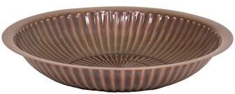 Achla Designs Aster Copper Brass Metal Birdbath Small Circular Birdbath with Stand Low Garden Birdbath for Decks Tabletop and Outdoor Decor