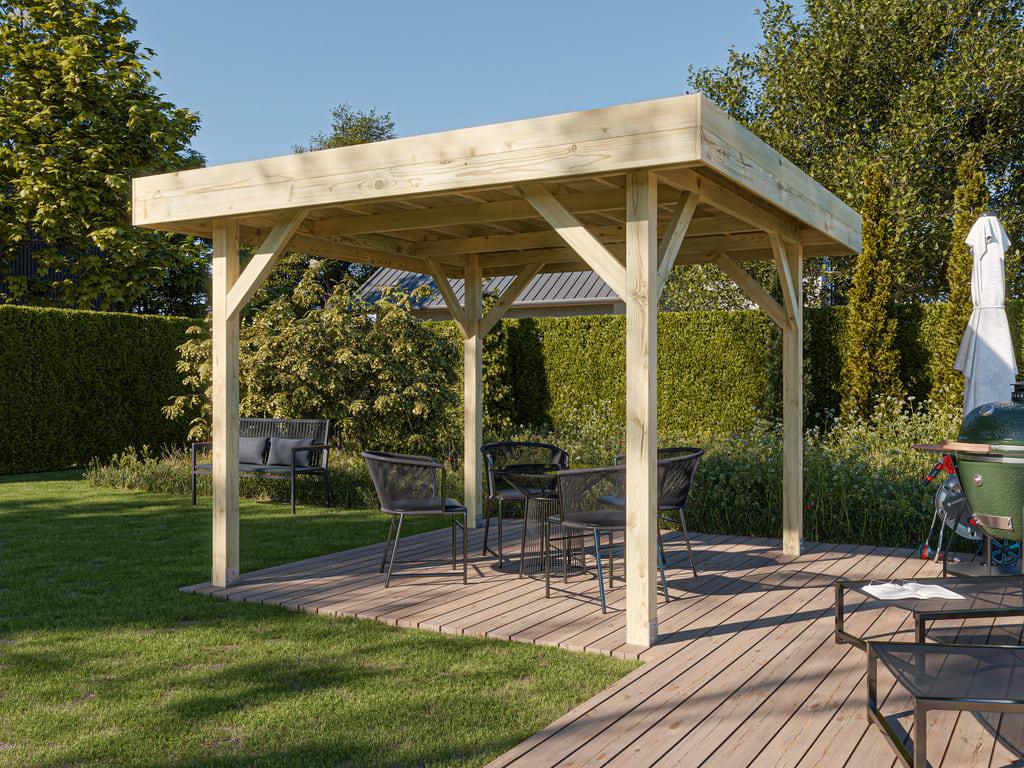 Pavillon Gartenlaube Modern Mittel Kiefer imprägniert