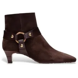 Hispanitas für Damen. HI265057 Wien-Stiefeletten aus braunem Leder (38), 1 bis 3 cm, Reißverschluss, Lässig