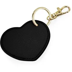 BagBase Schlüsselclip Herz 'Boutique' 0 BG746 black 7 x 6 cm