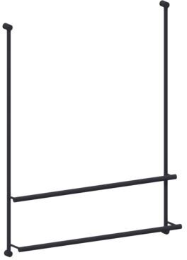 Giese GmbH Giese Server Badetuchhalter 30858-14 für Glasduschen, schwarz matt